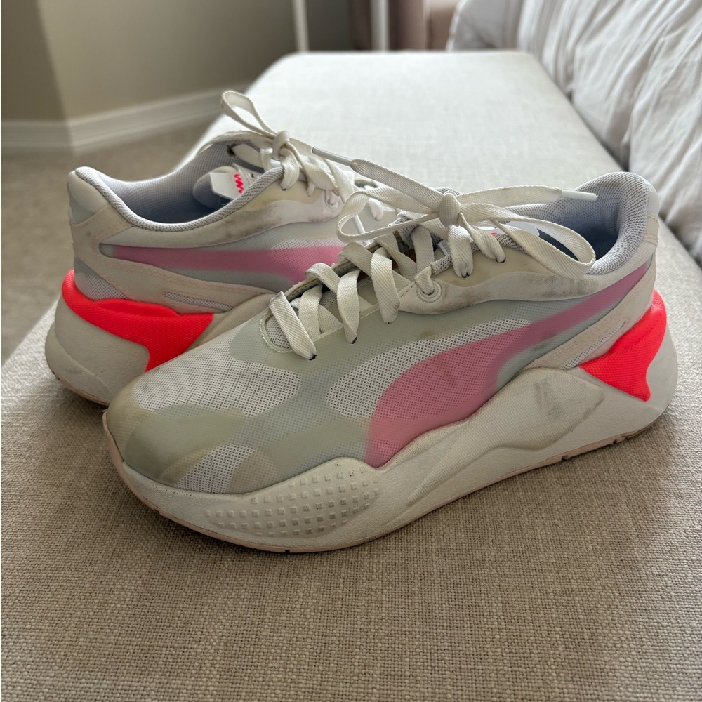 Puma RS-X Pink and White Sneakers